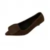 Nuevos Zapatos de Tacón Alto de Punta Aguda Estilo Retro Otoño 2025 para Mujer de Gamuza Slip-On Versátiles para el Trabajo