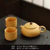 Tetera de Arcilla Morada con Segmento Dorado para Uso Doméstico, Olla Xishi, Olla para Conservar la Salud, Juego de Té Kung Fu Fengming, Tetera que Cambia de Color Sensible al Calor