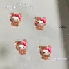 Nuevos Accesorios de Arte para Uñas de Gatito de Dibujos Animados Sanrio Celebridad de Internet Estilo Caliente Resina Lindo Gato KT Accesorios de Armadura para Uñas