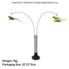 Caña para gatos con ventosa doble, pájaro de plumas simulado, varilla larga flexible, juguete interactivo extraíble para que el gato se divierta solo
