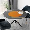 Mantel nórdico ligero de lujo de cuero para mesa, lavable, impermeable, a prueba de aceite y antiescaldadura, redondo, grueso, de TPU.