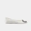 Novos Sapatos Planos Redondos Estilo Francês para Mulheres Primavera 2026 com Fivela Quadrada e Strass, Sapatos Rasos Confortáveis para o Dia a Dia