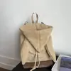 Sudadera Casual Coreana con Gorro y Mochila para Mujer 2025 Principios de Otoño Retro Elegante Versátil Moderna Ropa de Trabajo Mochila Pequeña