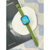 Adequado para Apple Iwatchs12S9Ultra87654 Watch com Pulseira de Couro de Luxo Leve para Mulheres com Padrão de Lichia