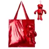 Suministros del Fabricante Tela Plateada Impermeable Muñeco Oso Plegable Publicidad de Negocios Bolsa de Compras Plegable Portátil En Stock