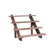 Expositor de joyería de madera de pino, estante de almacenamiento de escritorio multicapa, soporte para plantas y flores multiusos, estante de escalera de madera