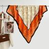 Chal de otoño e invierno cálido con textura de lana de oveja de imitación 90*90 moda versátil cuadrado con estampado floral de terciopelo de otoño