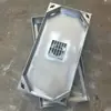 Tapa de registro lineal de acero inoxidable 304 con marco, Rejilla cuadrada de ingeniería de drenaje de doble cara para agua de lluvia, Tapa de registro a prueba de cinco