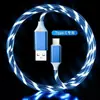 Linha de dados gradiente RGB colorida um para três luz de respiração luminosa para carro Huawei Apple carga rápida três em um