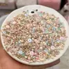 Accesorios para Uñas Tendencia Xiaohongshu Paquete de Material Color Café de Alta Gama Mezclado con Paquete de Materiales Metálicos tipo Grava Otoño Maillard