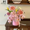 Cubos de Abrazo del Tamaño de la Palma al por Mayor Ramo para el Día de San Valentín Cubos Redondos Pequeños DIY Serie de Colores Macarrón Cubos Vacíos de Mano Materiales Florales