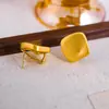 Brincos Geométricos Escovados de Alta Qualidade Estilo Europeu e Americano, Brincos de Pérola com Design de Nicho da Moda, Brincos Elegantes Únicos para Mulheres