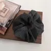 Anillo de Pelo Retro Francés de Malla con Puntos Intestino Grueso Cuerda para el Pelo de Cola de Caballo Baja Temperamento Suave Bola en la Cabeza Tendón de Goma Accesorios para el Cabello