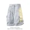 2026 Nuevos Pantalones Cortos de Trabajo para Hombre Moda Trendy Bolsillos Múltiples Longitud hasta la Rodilla Pantalones Tie-Dye Desgastados Pantalones para Hombre