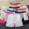 2022 Verão Comércio Exterior Novos Homens Cor Sólida Casual Shorts Cross-border Roupas Masculinas com Intranet Calças de Cinco Pontos Calças Grandes