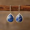 Pendientes de piedra emperador de piedra natural en forma de gota, nuevos y sencillos de alta calidad, ligeros, de lujo, joyería europea y americana al por mayor