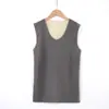 Colete térmico masculino, espessado e forrado com fleece, projetado para homens de meia-idade e jovens, novo estilo 2026, adequado como camada base para o inverno