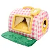 Ninho para Pet Casa Quente em Forma de Arco Ninho Gato Uso Doméstico Estação Outono e Inverno Cão Dormindo Casa para Pet Cão Portátil Outono