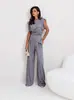 2025 Europa y Estados Unidos transfronterizo verano nuevo estación independiente AliExpress moda color sólido irregular traje femenino nicho lujo