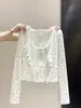 Cárdigan de Punto Transpirable con Lunares y Protección Solar, Prenda Interior de Base para Mujer, Nuevo Estilo Otoño, Cárdigan Versátil A14514