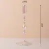 Venta al por mayor, candelabro creativo de vidrio de colores retro, candelabro de lujo para decoración de mesita de noche, vela, accesorios para cenas