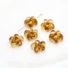 Flores Esmaltadas Dulce Estilo Cuentas Sueltas de Vidrio Material para Abalorios DIY Joyería Hecha a Mano Aretes Collar Pulsera Accesorios