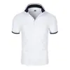 Nueva camisa POLO de verano transfronteriza para hombre 2022, de manga corta, color liso, versátil, elegante, informal y versátil