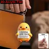 Chaveiro Pingente Acrílico Transfronteiriço 2D Plano Simulação Pato Amarelo Quente Venda Temu Shein Decoração Presente