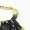 Verão Transfronteiriço Novo Estilo Feminino Francês Retrô Estampado Design Vazado Costas Nuas Sexy Vestido de Alça para Férias na Praia