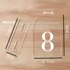 Letrero de mesa acrílico transparente en blanco con forma de arco para boda DIY fiesta fiesta de cumpleaños tarjeta de asiento tarjeta de mesa boda