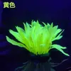 Suministros para acuarios pecera rocalla decoración de paisajismo para pecera hierba acuática luminosa simulación hongo hoja de loto decoraciones de silicona