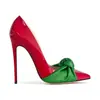 Zapatos de moda europeos y americanos transfronterizos punta fina lazo poco profundo combinación de colores tacón fino zapatos de tacón para mujer de comercio exterior mujeres