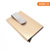 En stock de fábrica con clip redondo inferior de empuje automático elástico para tarjetas de aleación de aluminio caja para tarjetas de crédito bolsa de almacenamiento de certificados para hombres y mujeres