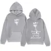 Sudadera con capucha de diseño de marca de moda con estampado de letras y cabeza de lobo es simple y versátil