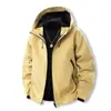 Cortavientos con Capucha de Bloques de Color Nuevos, Resistente al Desgaste, Duradero, Cordón, Para Salidas de Primavera y Otoño, Senderismo, Chaqueta Superior Casual para el Trabajo