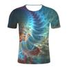 Comércio exterior da Amazon AliExpress verão novo masculino impressão 3D geométrica manga curta camiseta uma geração de cabelo