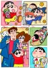 Quebra-Cabeça Retrato de Família do Shin-Chan 1000 Peças Estudante Meninas Anime Brinquedo Educativo Giroscópio de Pressionar e Girar