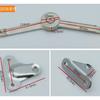 Chuanglian Ferretería para Muebles Gabinete de Armario Mecánico Tope de Puerta Barra de Soporte Plegable Curva Ajustable