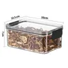 Cozinha multi-grãos macarrão armazenamento jarra nozes doces produtos secos frasco de armazenamento quadrado transparente fivela jarra de armazenamento seco