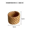 Tecelagem de Rattan Outono Tecelagem de Rattan Anel de Refeição para Restaurante Anel de Guardanapo de Papel Artesanal Anel para Guardanapo de Boca Anel para Lenço Quadrado Tecelagem de Rattan Artesanal Mesa de Hotel