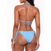 Amazon 2026 nuevo traje de baño sexy de cuello halter estilo europeo y americano bikini de tres piezas playa aguas termales traje de baño bikini