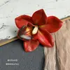 Flor de Simulación Impresión 3D Cabeza de Flor de Orquídea Celebridad de Internet Souvenir Tocado Decoración de Ropa Exquisitos Accesorios de Flores Falsas Venta al por Mayor