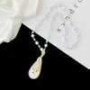 Collar de Perlas de Zorro Perla Blanca Lujo Accesible Diseño de Nicho de Gama Alta Cadena para Suéter Colgante de Ropa Exquisita para Mujer Otoño e Invierno