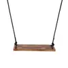 Columpio de madera maciza carbonizada transfronterizo para uso en exteriores e interiores, adecuado para balcones, dormitorios y casas de huéspedes, para niños y adultos, con cuerda de cáñamo simple y cuerda de escalada