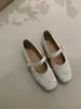 Sapatos Mary Jane com Tachas Cor de Café para Mulheres, Novo Estilo Outono e Inverno 2026, Sapatilha de Bico Redondo de Lã Sapatos Retrô