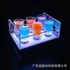 Portavasos LED luminoso colorido tipo bala 12 orificios portavasos para cócteles estante para vinos acrílico bar ktv forma de corazón para vasos