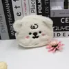 Bolsa de Moedas de Urso de Pelúcia Desenho Animado Bolsa para Armazenamento de Batom e Outros Itens Bolsa para Fones de Ouvido Bolsa para Batom Bolsa Pequena Bordada Porta-Cartões Fofo