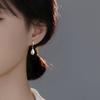 Pendientes Únicos de Perla Barroca, Cheongsam de Lujo Ligero Estilo Chino, Temperamento Elegante, Pendientes de Perla de Concha Blanca en Forma de Gota