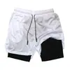 Verano 2026 Transfronterizo Aliexpress Pantalones Cortos Falsos de Dos Piezas para Hombre Transpirables Fitness Casual Deportivos de Playa Diseño Liso