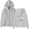 Anime Japonés Jiikawa Anime Oso Autodepreciativo Sudadera con Capucha con Cremallera Transfronteriza Chaqueta de Pareja para Hombre y Mujer